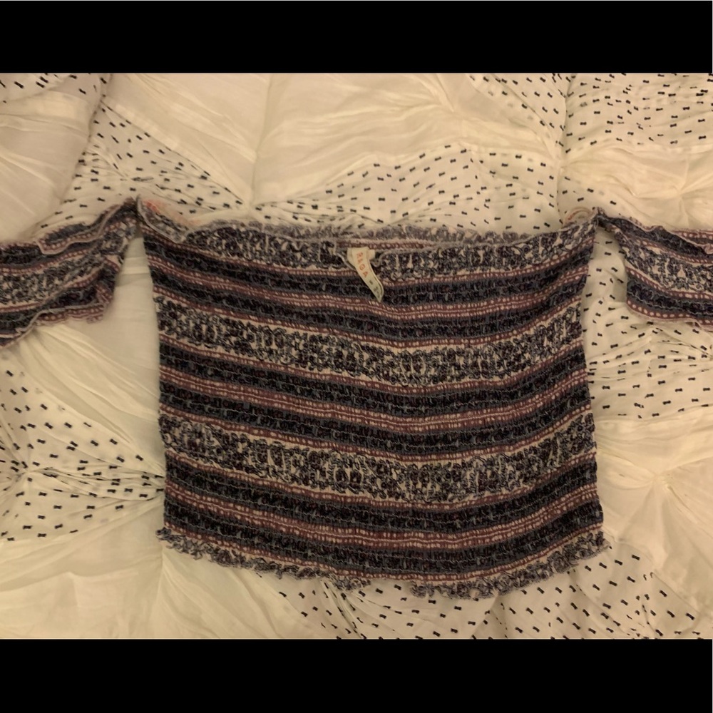 Raga off the shoulder Purple Stretchy Top